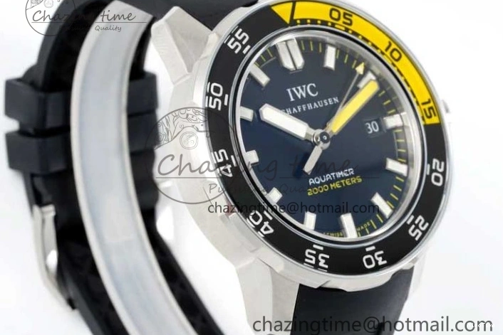 MIROTIME 0211 Bright Aquatimer Automatic SS RSF 1:1 Best Edition Black Yellow Dial on Black Rubber Strap A 7068